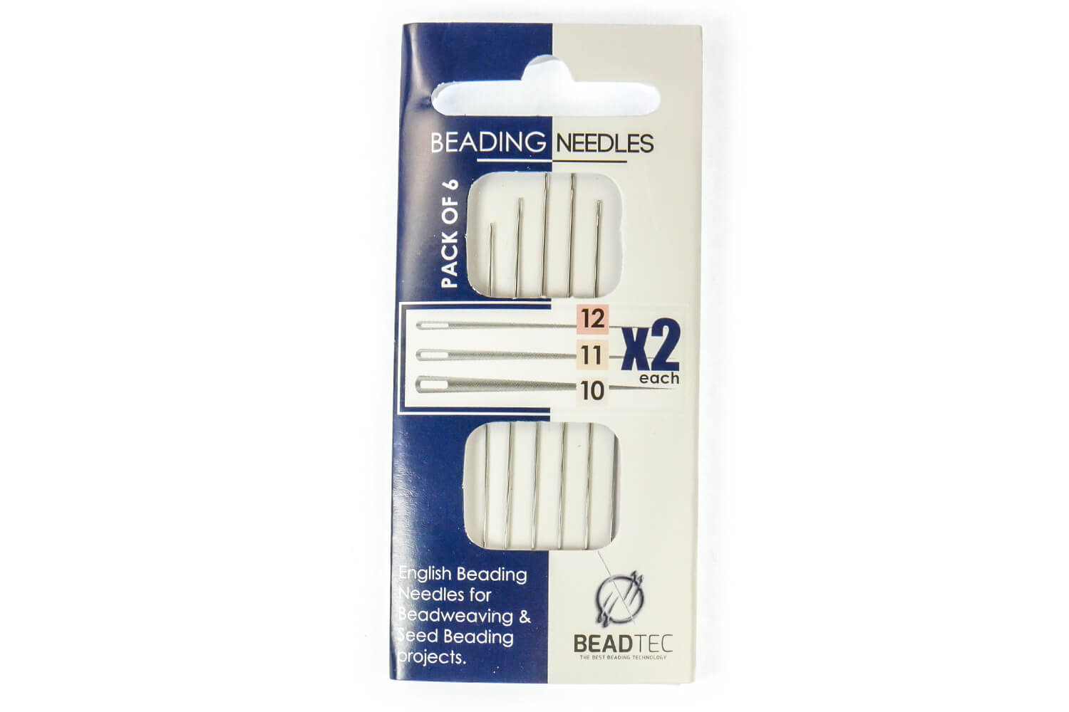BeadTec Beading Needles Sizes 10, 11, 12