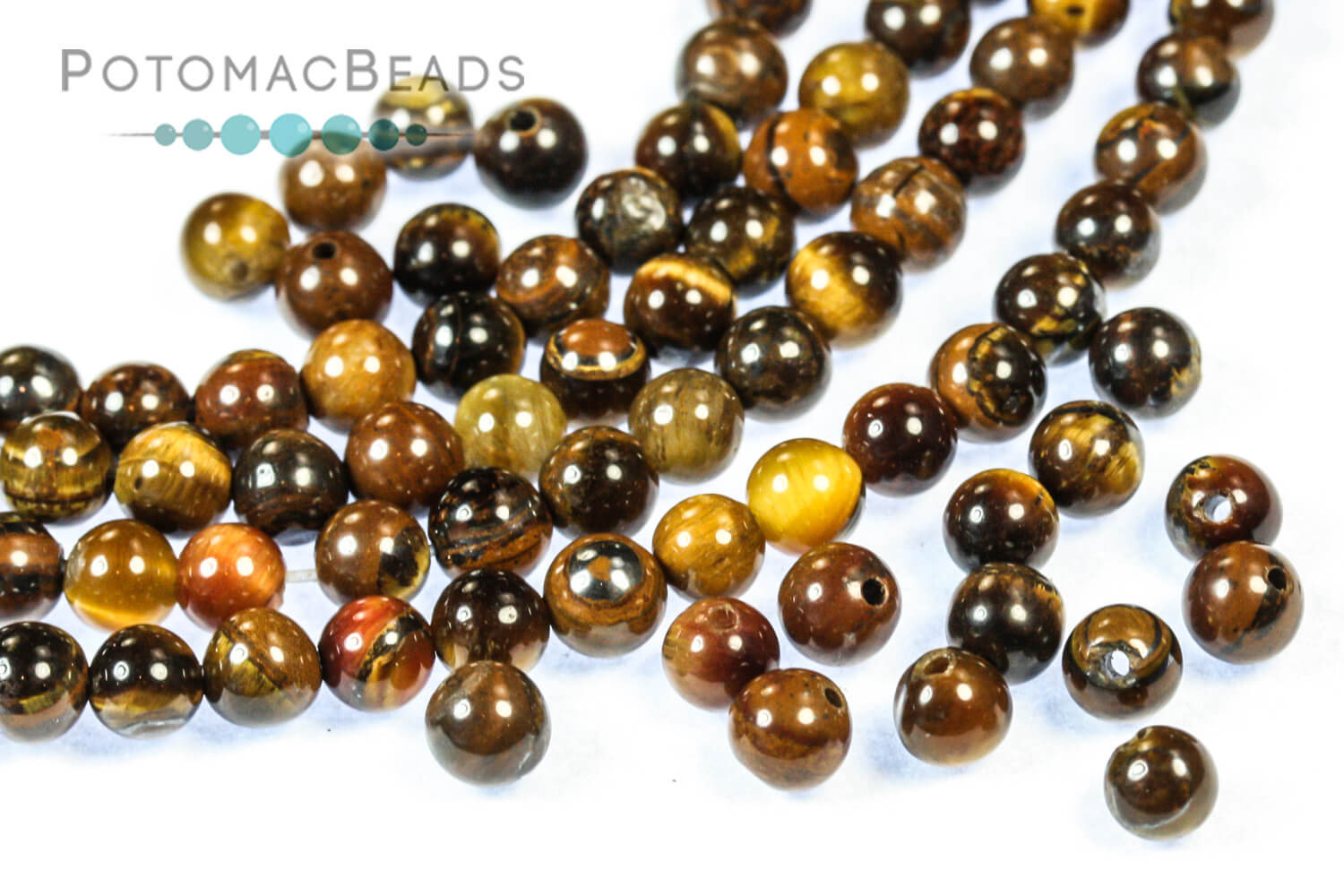 Gemstones - Tiger Eye Round Beads 4mm