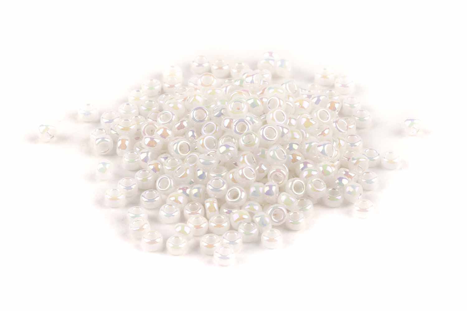 Miyuki Seed Beads - White Pearl AB 11/0